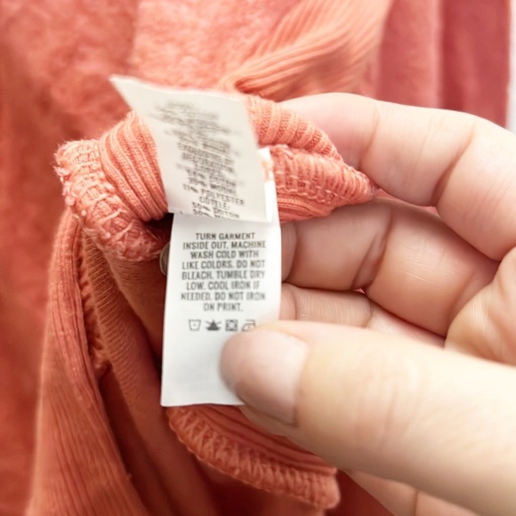 Aerie Peach Faux Fur Split Hem Chilled Out Crewneck Oversized Sweatshirt - Picture 10 of 13